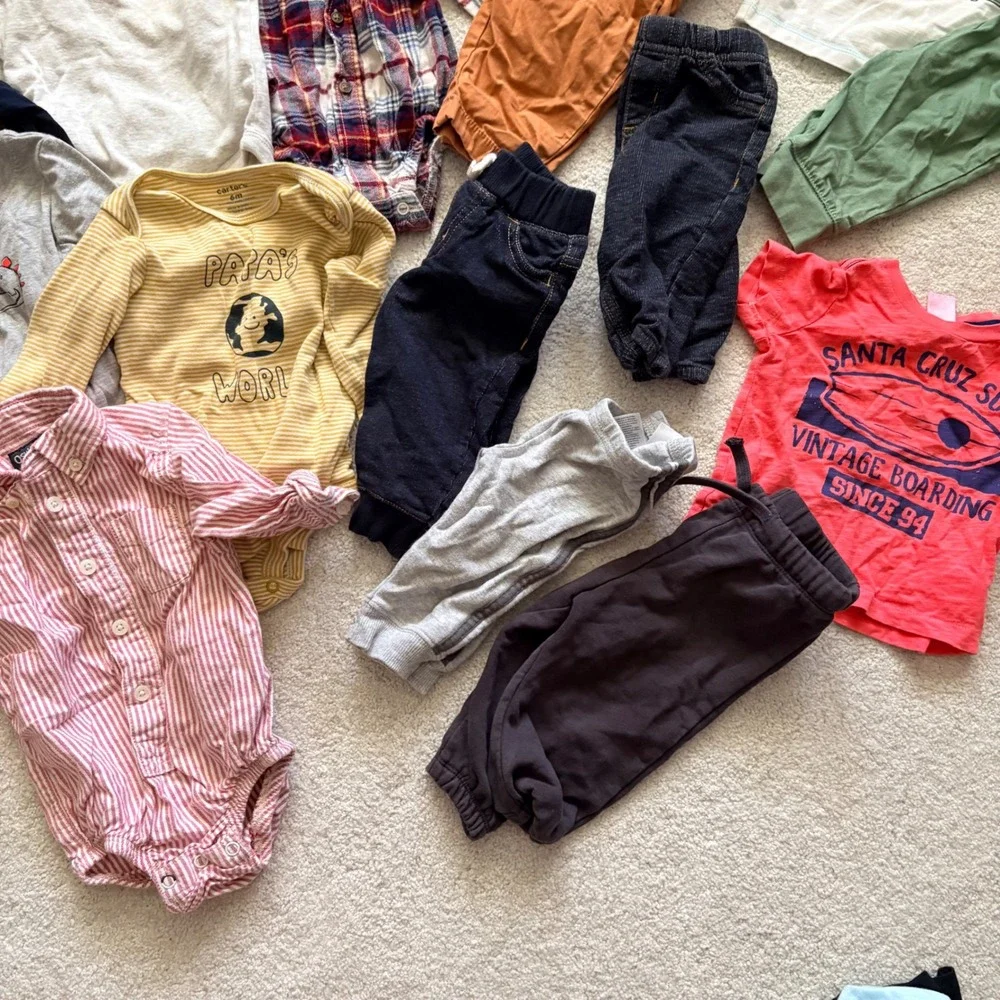 Carter's Little Me Clothing Lot 6 month Bodysuits Pants Jacket Outfit Baby Boy